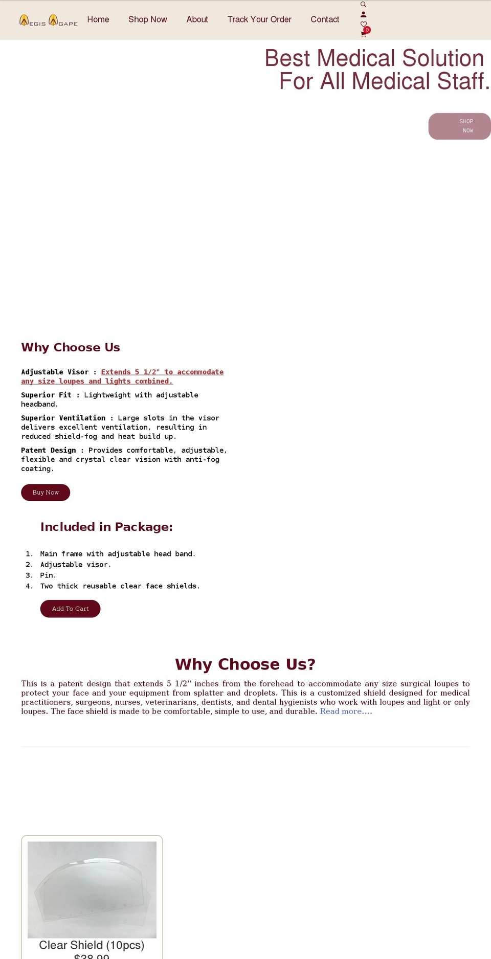 aegisagape.com shopify website screenshot