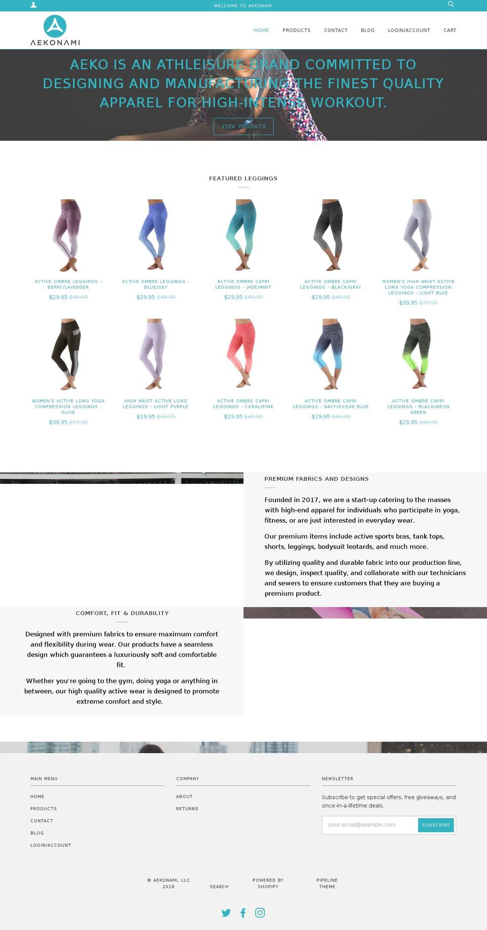 aekonami.com — Shopify storefront screenshot