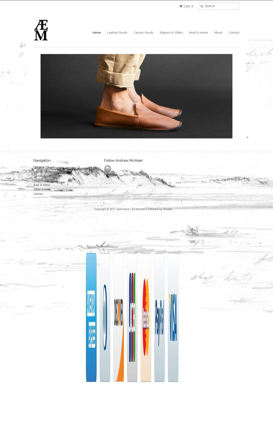 aemcateer.com shopify website screenshot