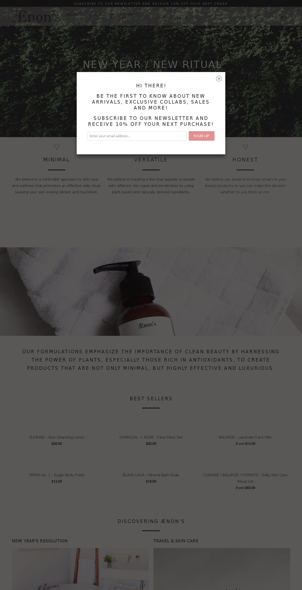 Foodie Shopify theme site example aenons.com