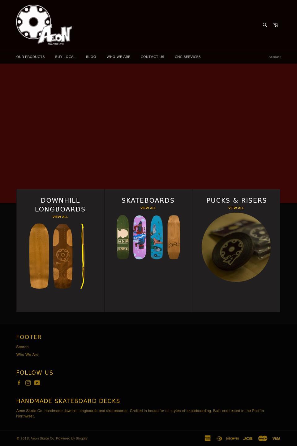 aeonskateco.com shopify website screenshot