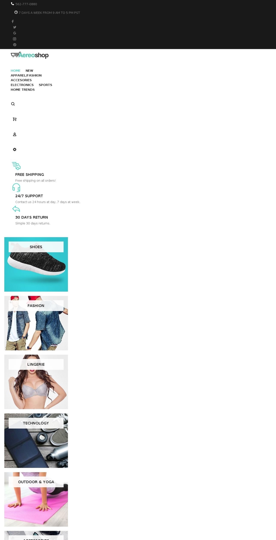 install-me-yourstore-v3-0-7 Shopify theme site example aereoshop.com