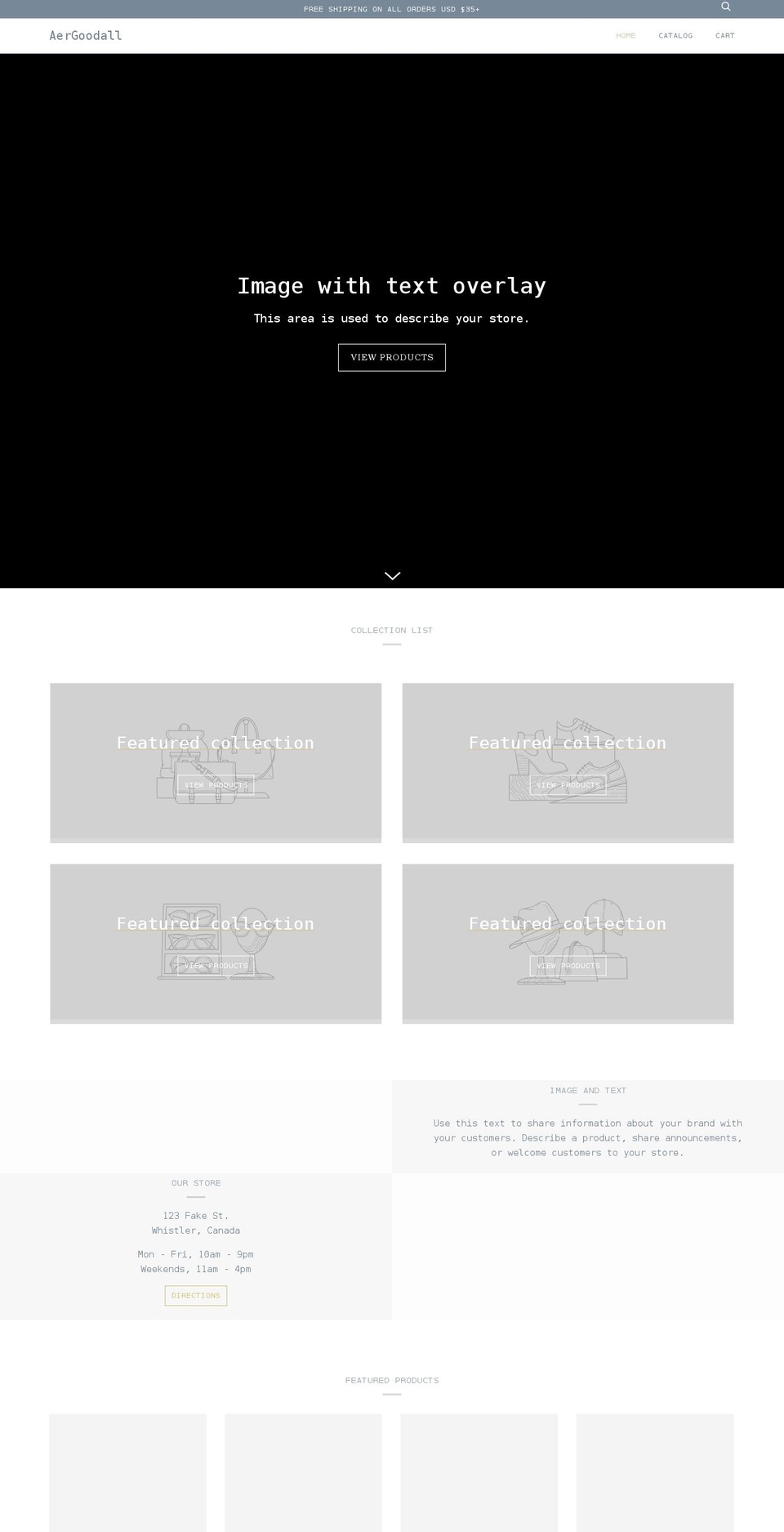 aergoodall.com — Shopify storefront screenshot