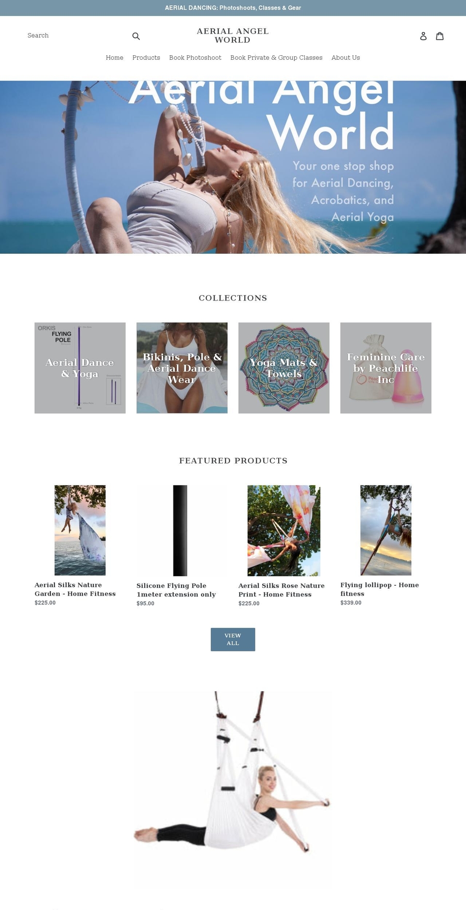 aerialangelworld.com shopify website screenshot
