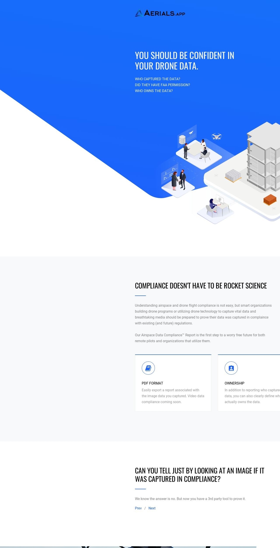 aerials.app shopify website screenshot