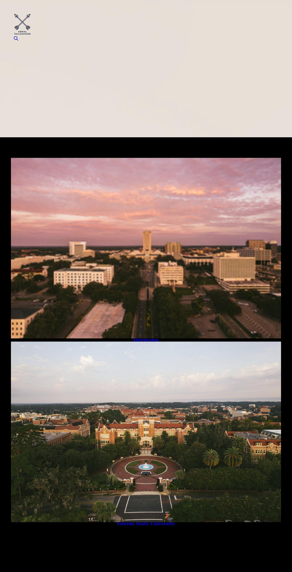 aerialtallahassee.com shopify website screenshot