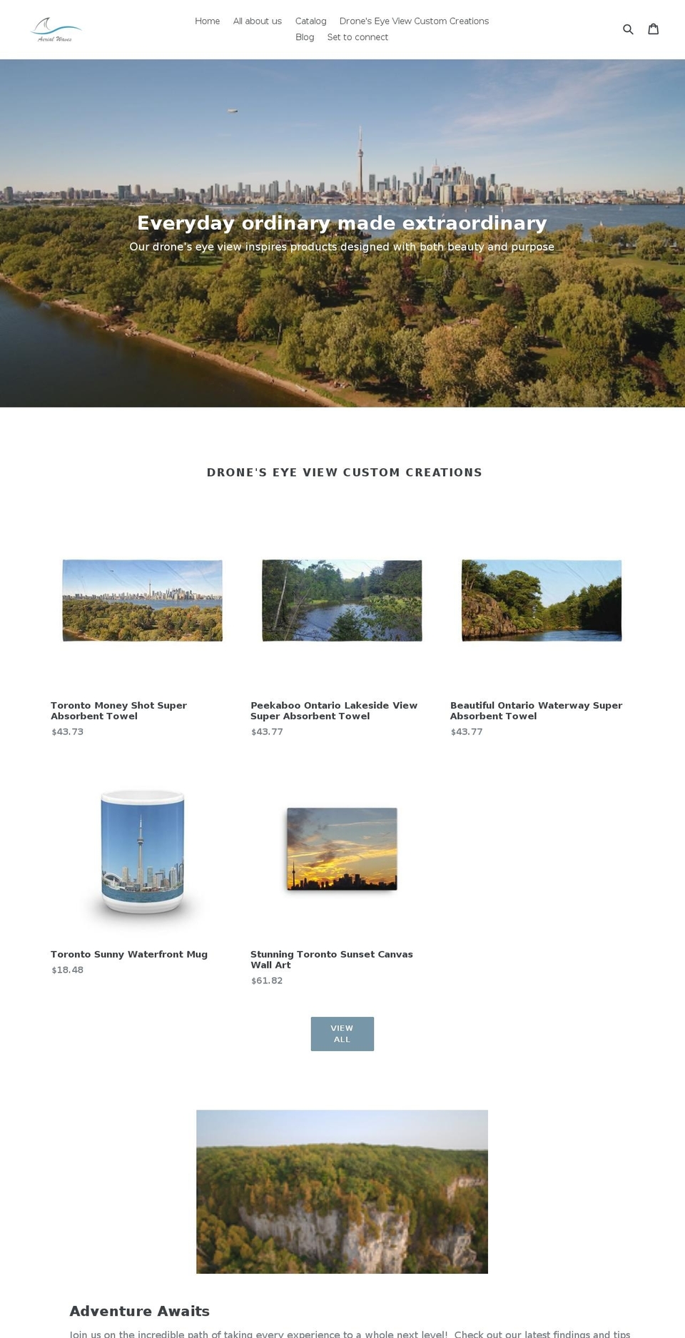 aerialwaves.com — Shopify storefront screenshot