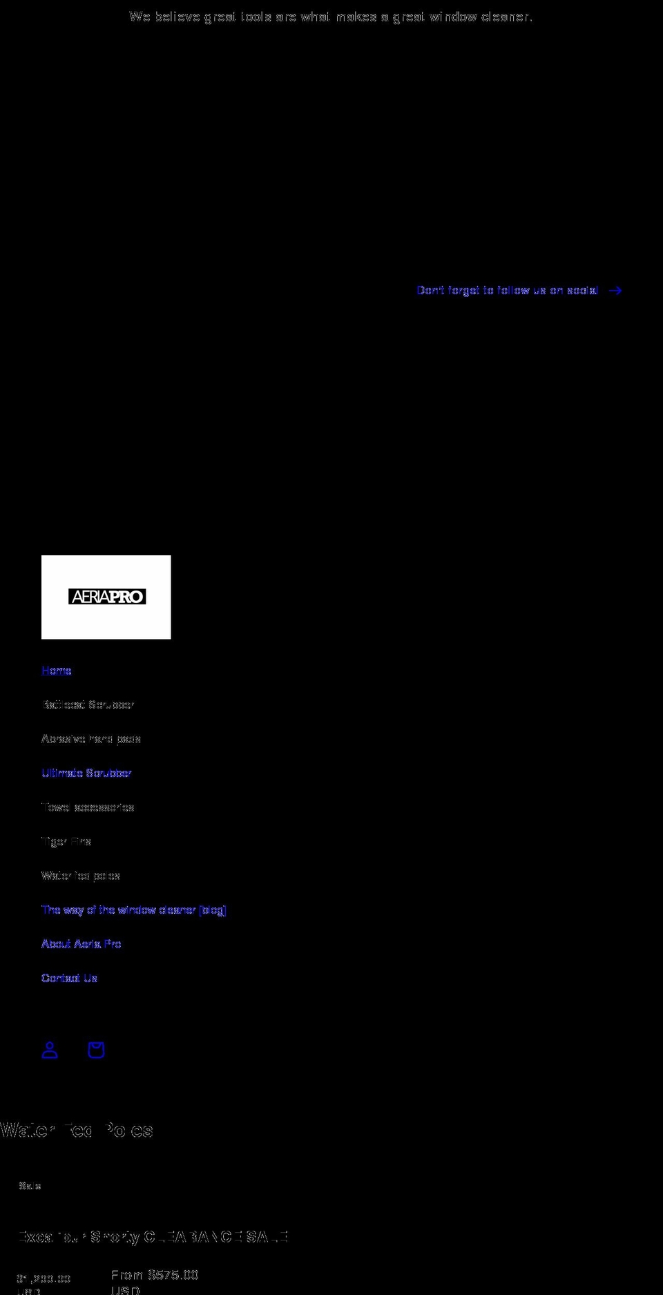 aeriaproshop.com shopify website screenshot