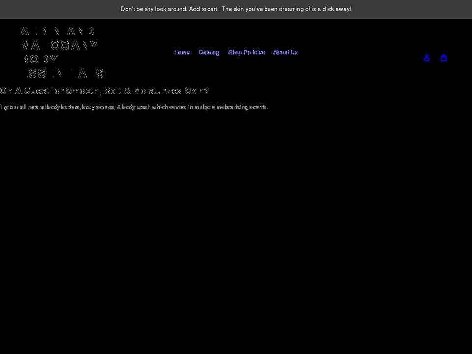 aerinandmahogany.com shopify website screenshot