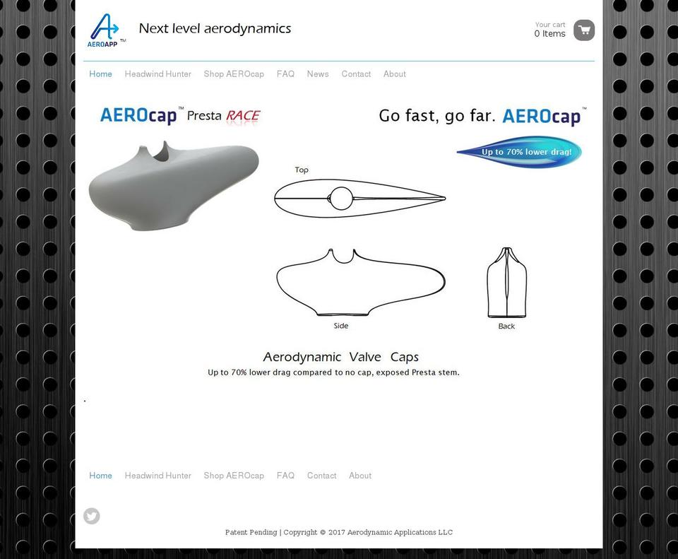 aero-app.com shopify website screenshot