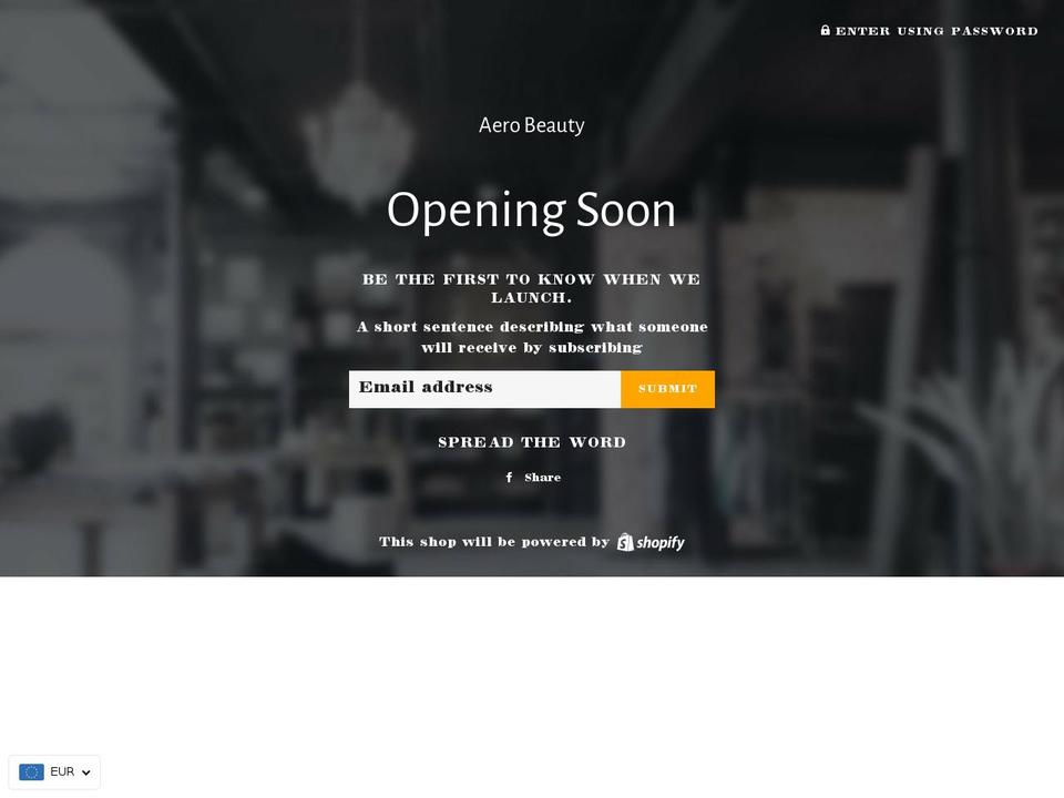 aero-beauty.com — Shopify storefront screenshot