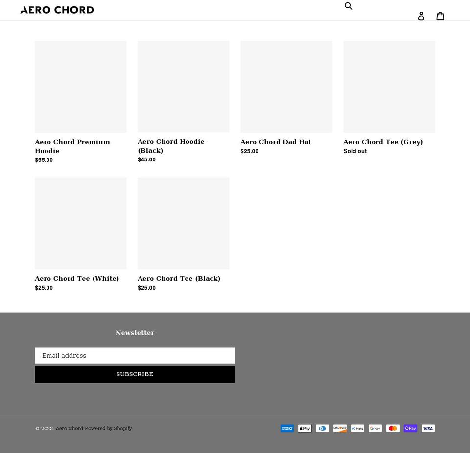 aero-chord.myshopify.com shopify website screenshot