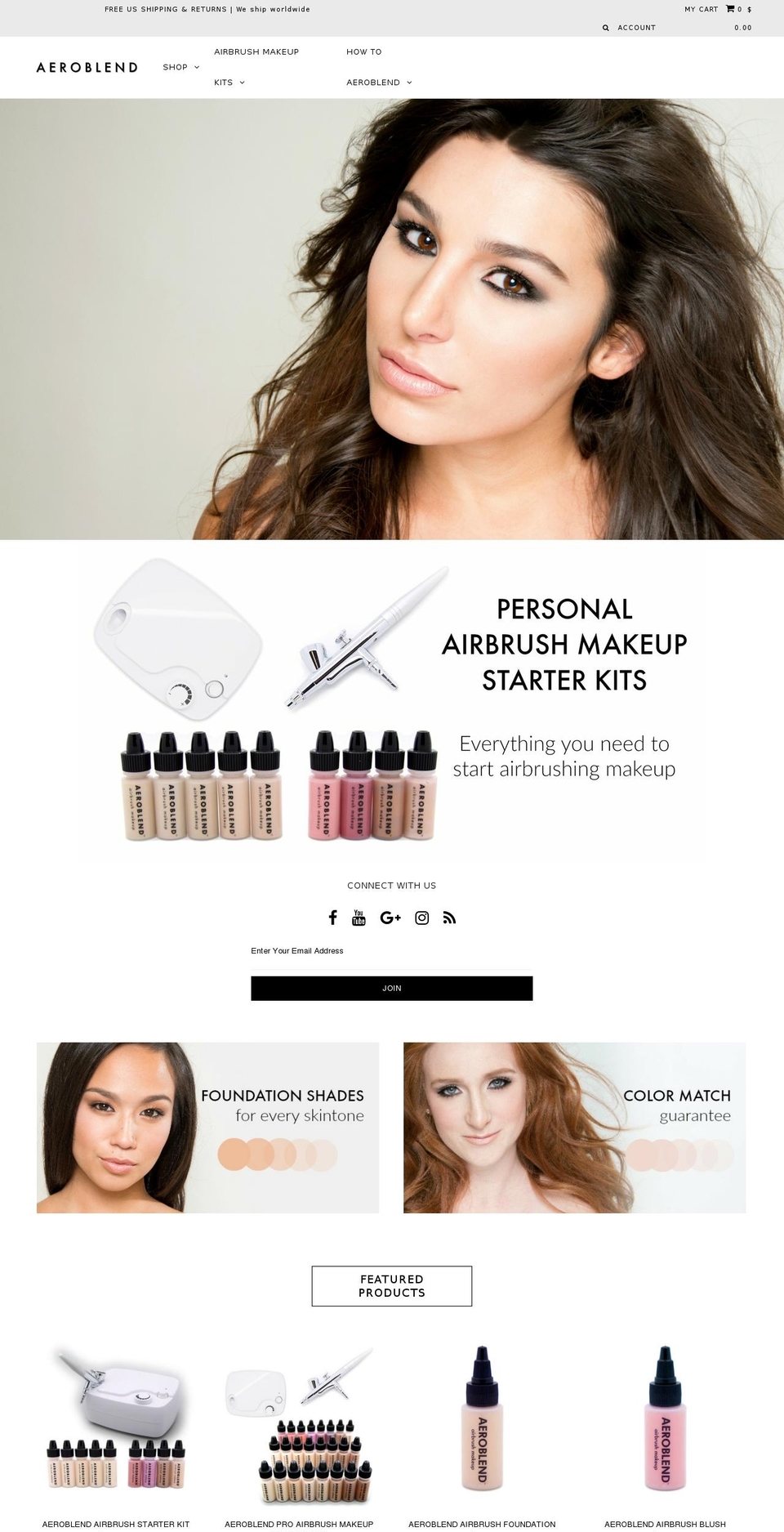 aeroblend.com shopify website screenshot