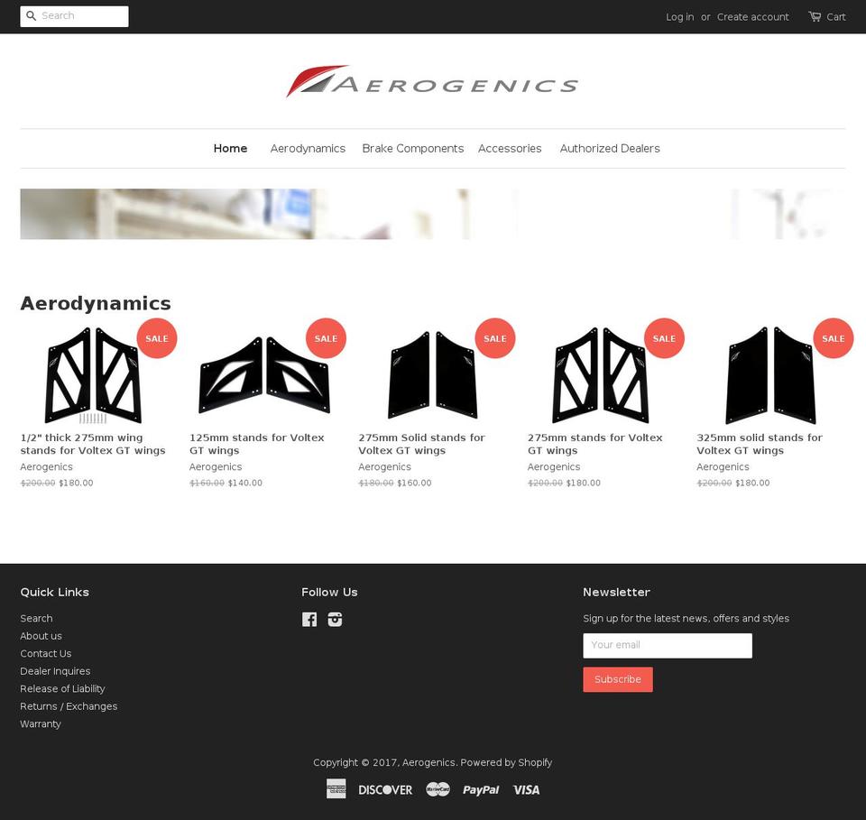 aerogenicsusa.com shopify website screenshot