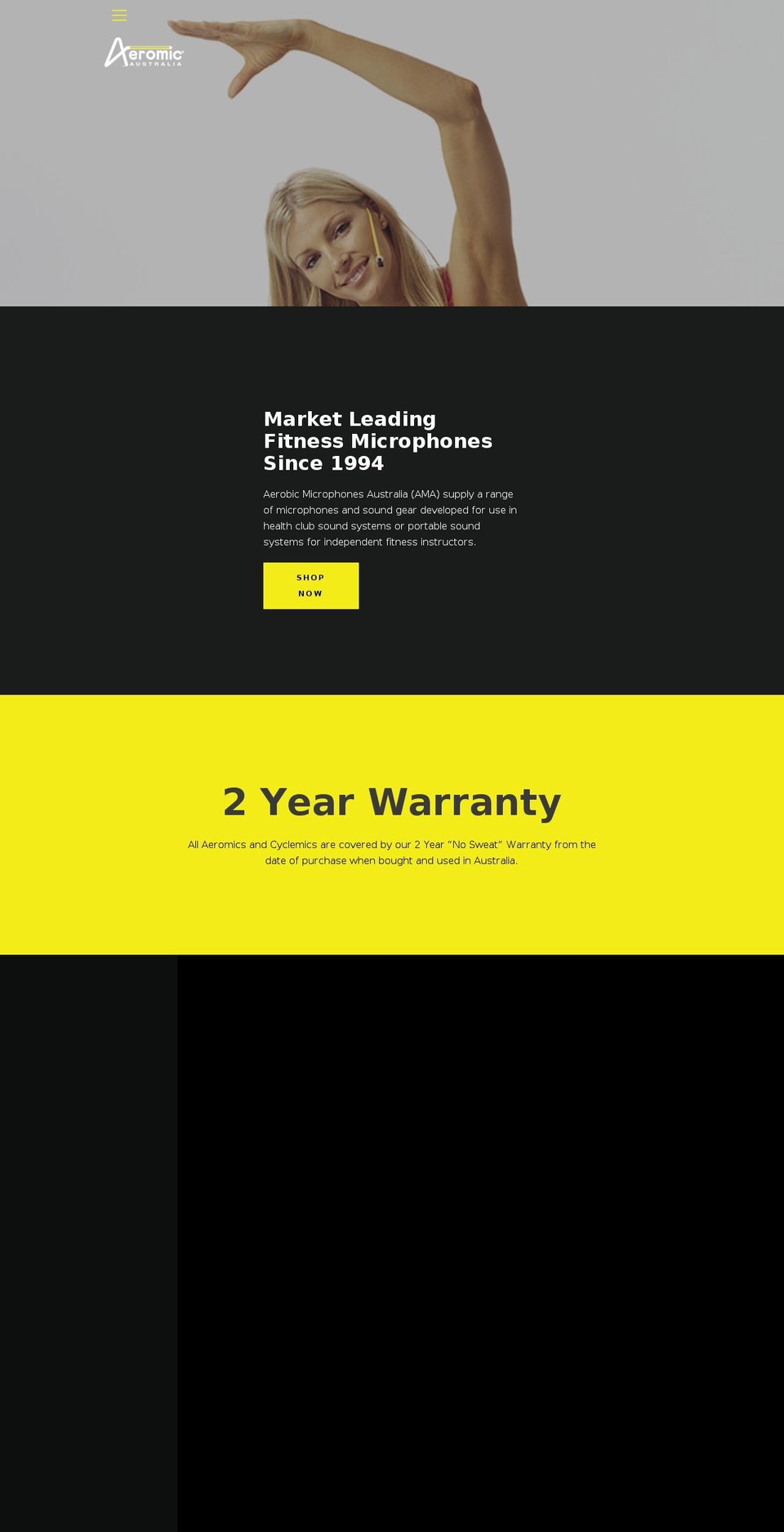aeromic.com.au shopify website screenshot