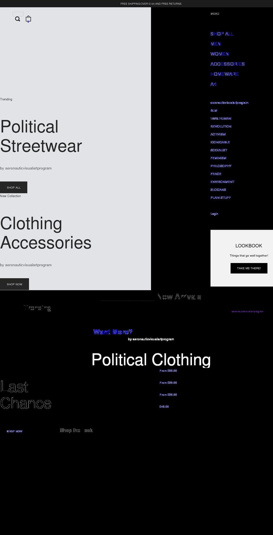 aeronauticvisualartprogram.com shopify website screenshot