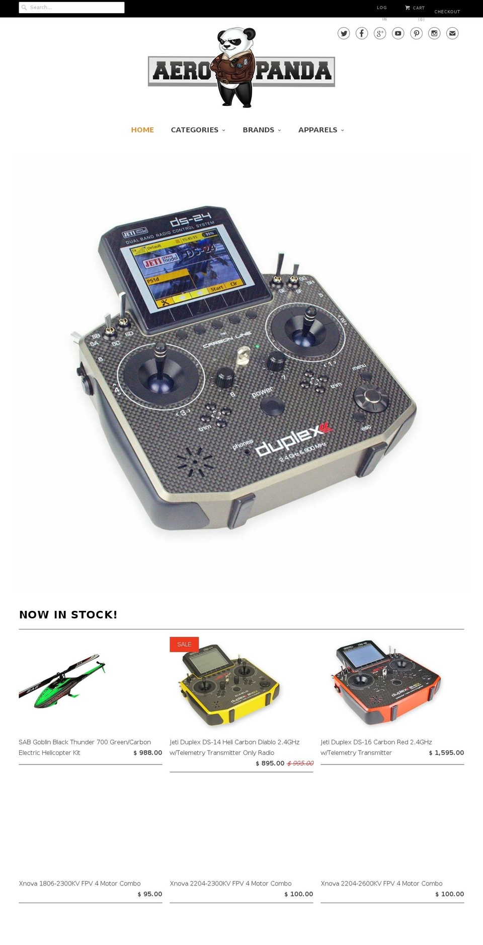 aeropanda.com shopify website screenshot