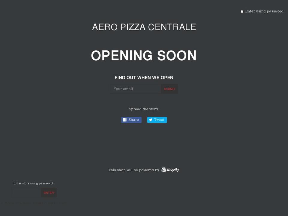 aeropizzacentrale.com shopify website screenshot