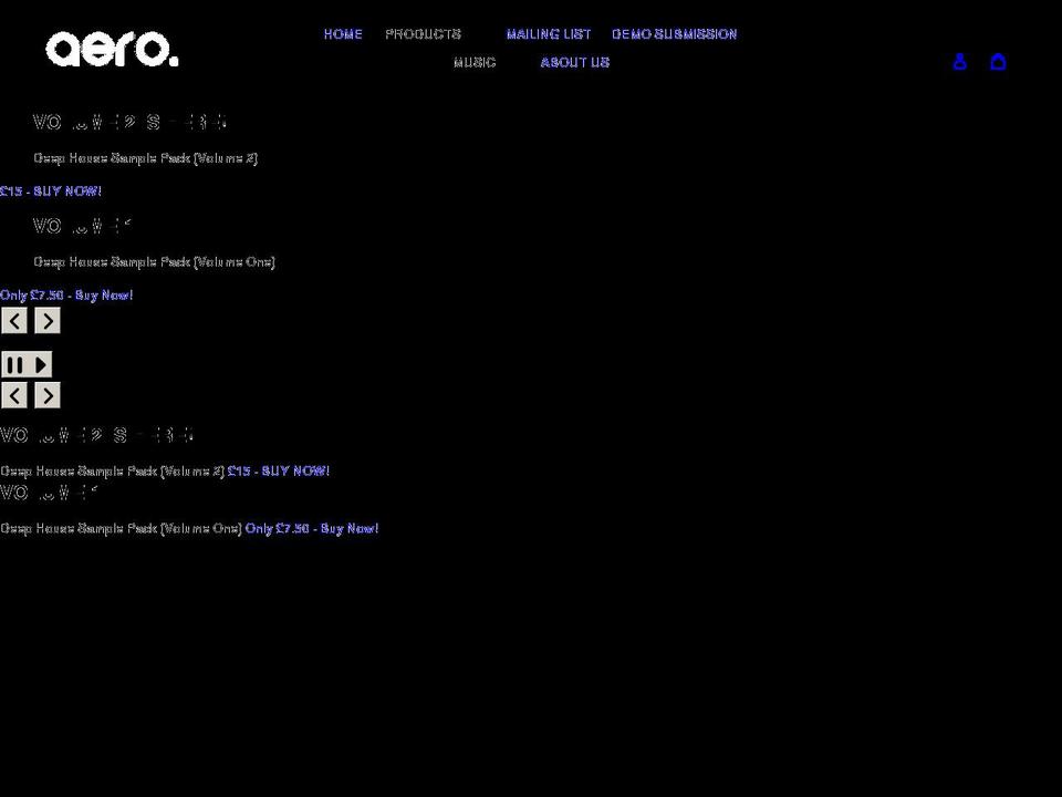 aerorecords.net shopify website screenshot