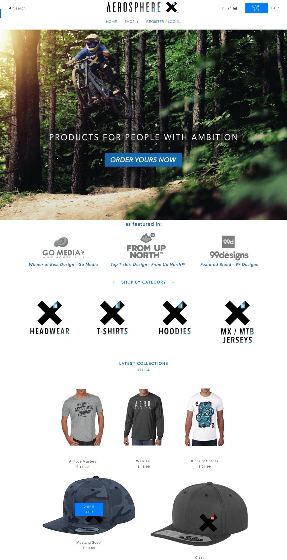 aerosphere-clothing.myshopify.com shopify website screenshot