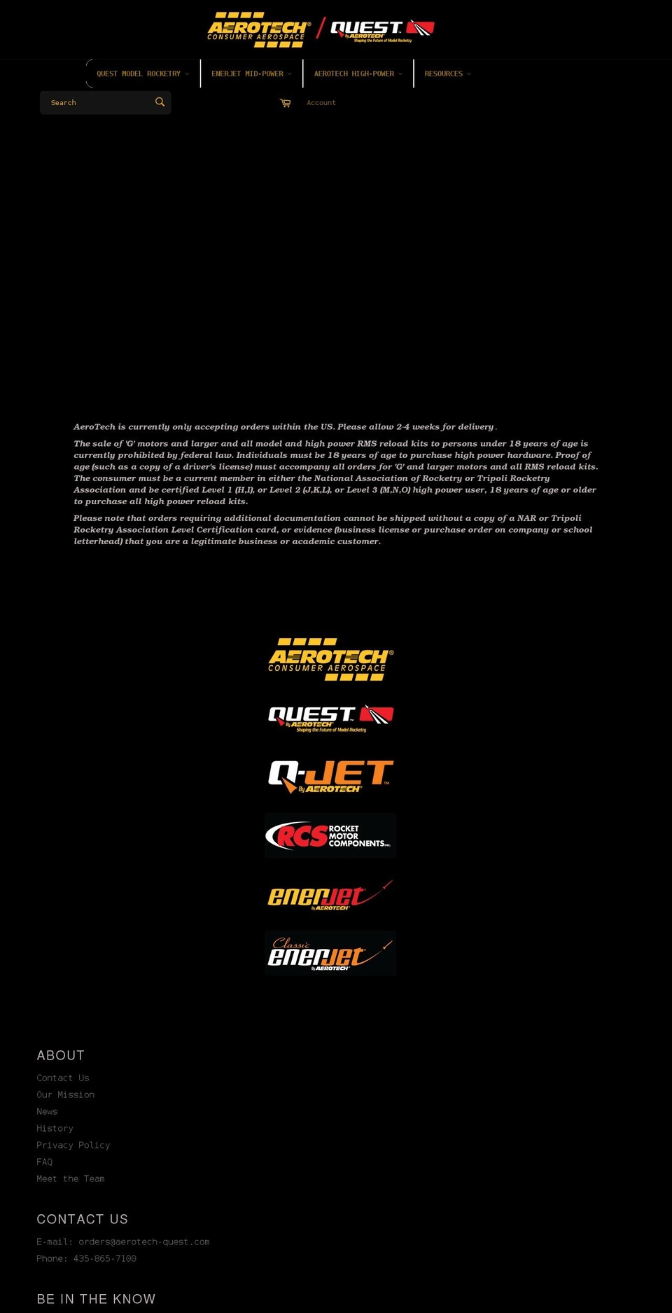 RCS RMC Shopify theme site example aerotechconsumeraerospace.com