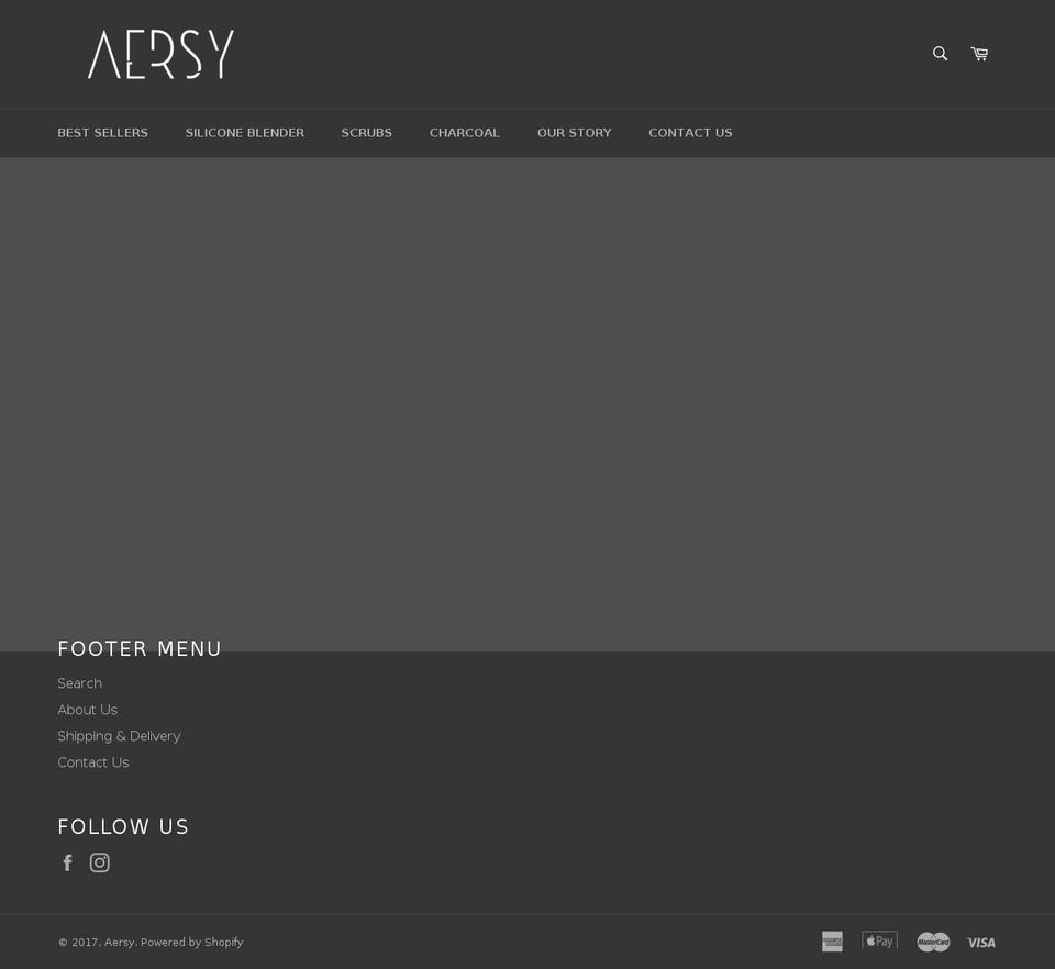 aersy.com shopify website screenshot