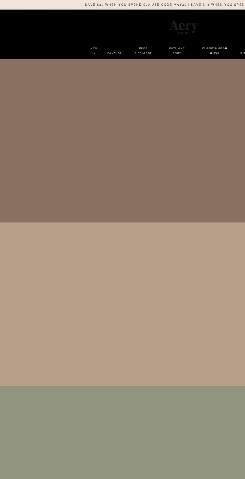 aeryliving.com shopify website screenshot