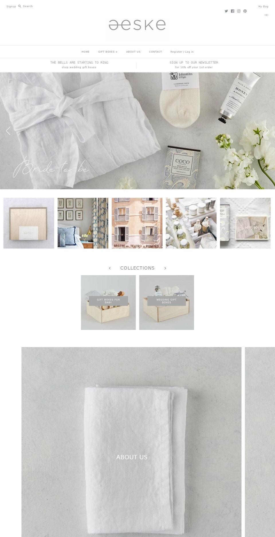 aeskelondon.com — Shopify storefront screenshot