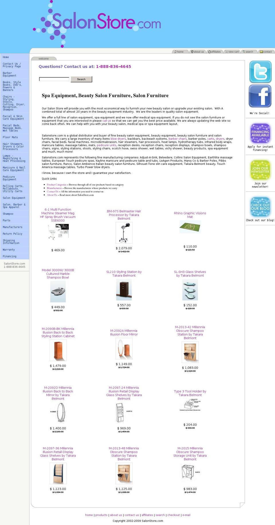 main Shopify theme site example aestheticmart.com