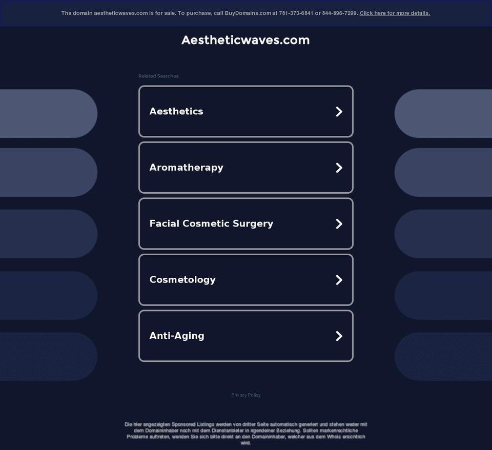 aestheticwaves.com — Shopify storefront screenshot