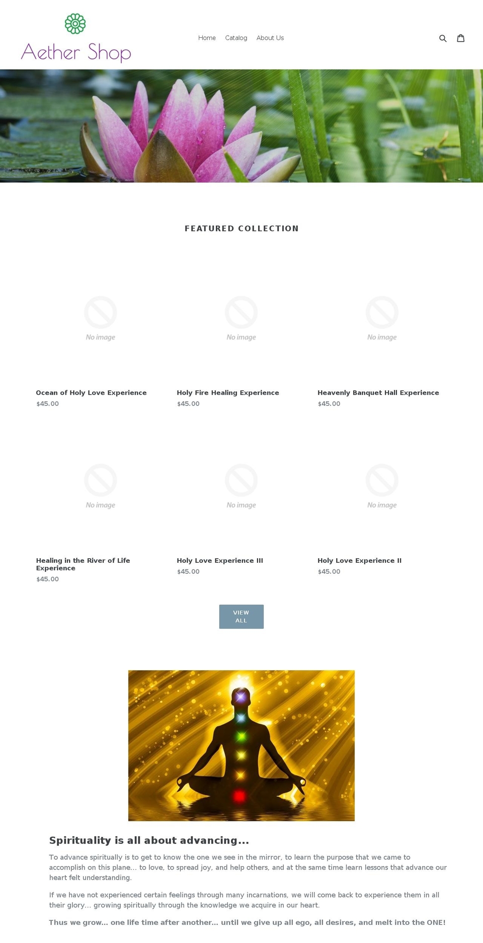 aether-shop.com — Shopify storefront screenshot