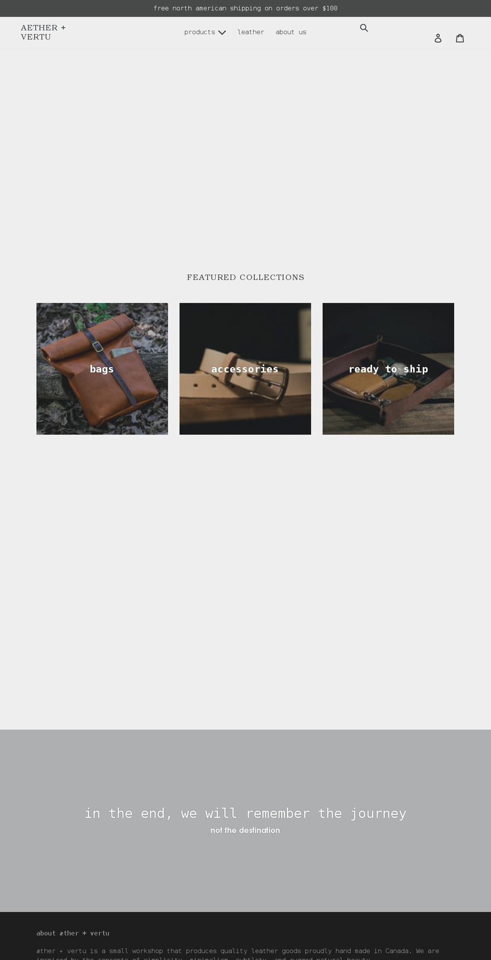 aether-vertu.com shopify website screenshot