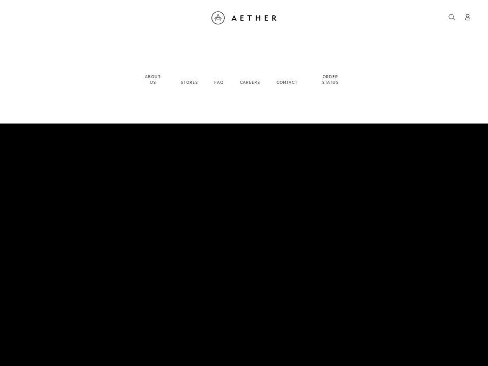 aetherapparel.org shopify website screenshot