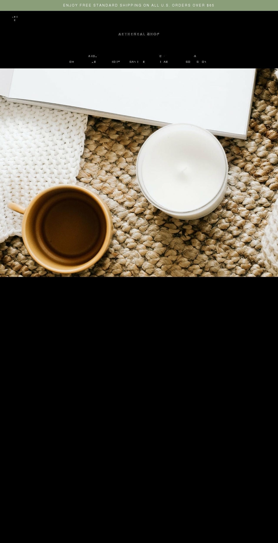 aetherealshop.com shopify website screenshot