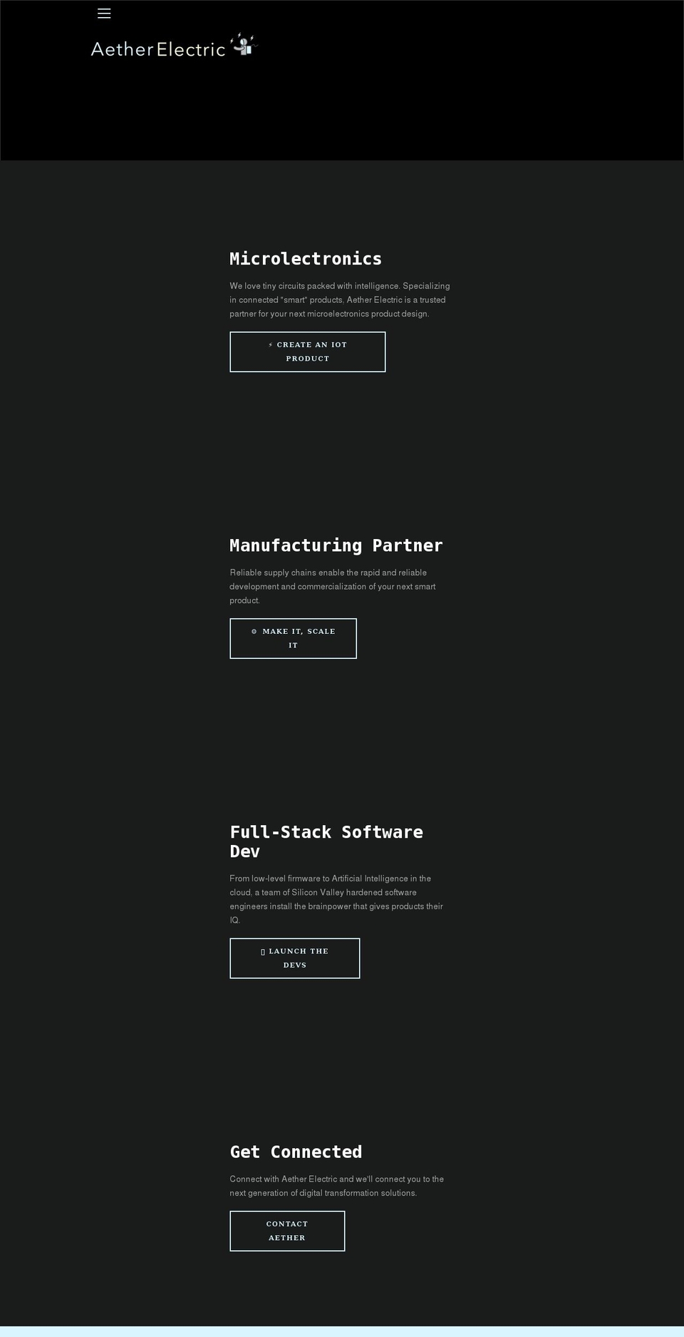 aetherelectricusa.com shopify website screenshot