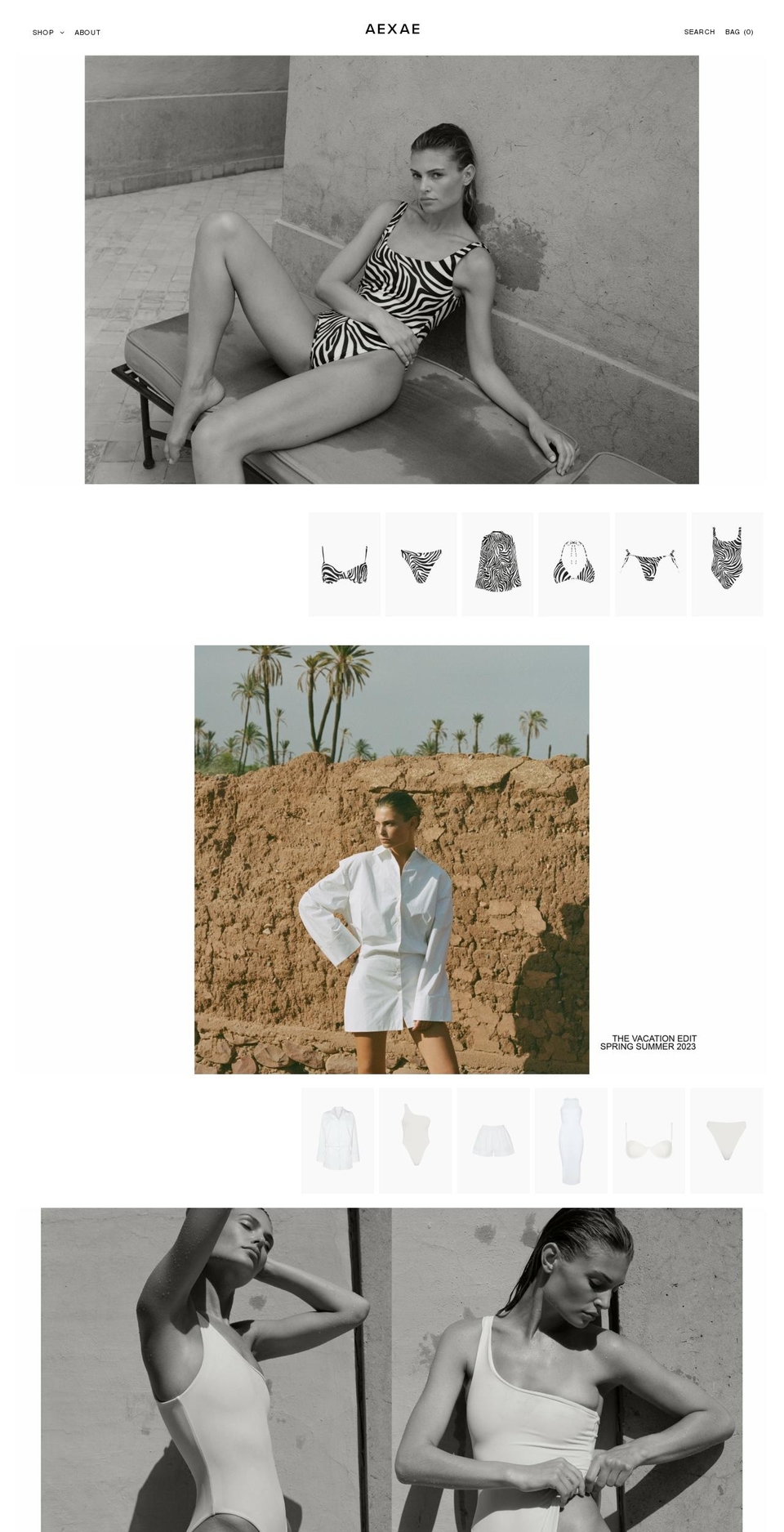 aexae.com shopify website screenshot