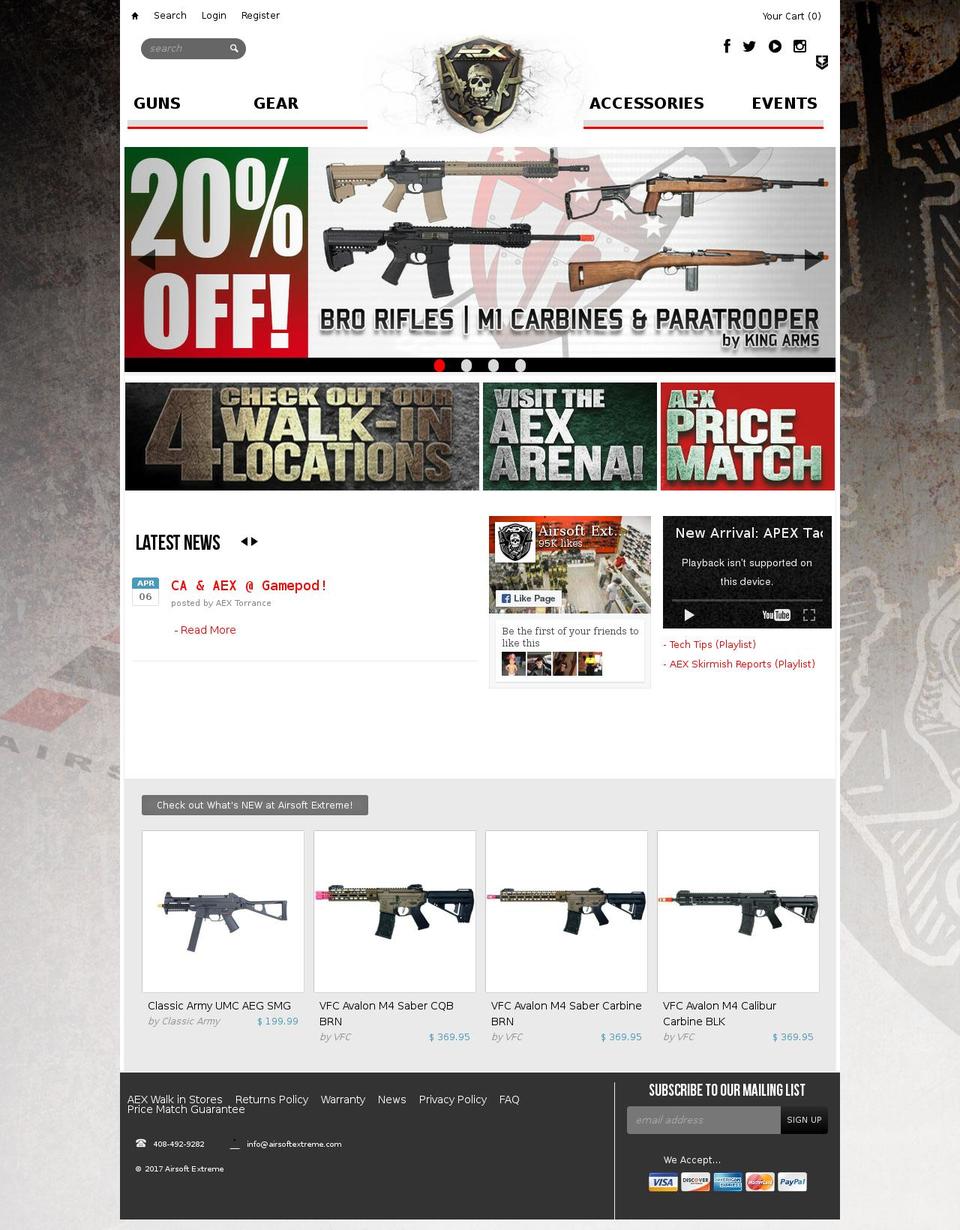 aexsuperstores.com shopify website screenshot