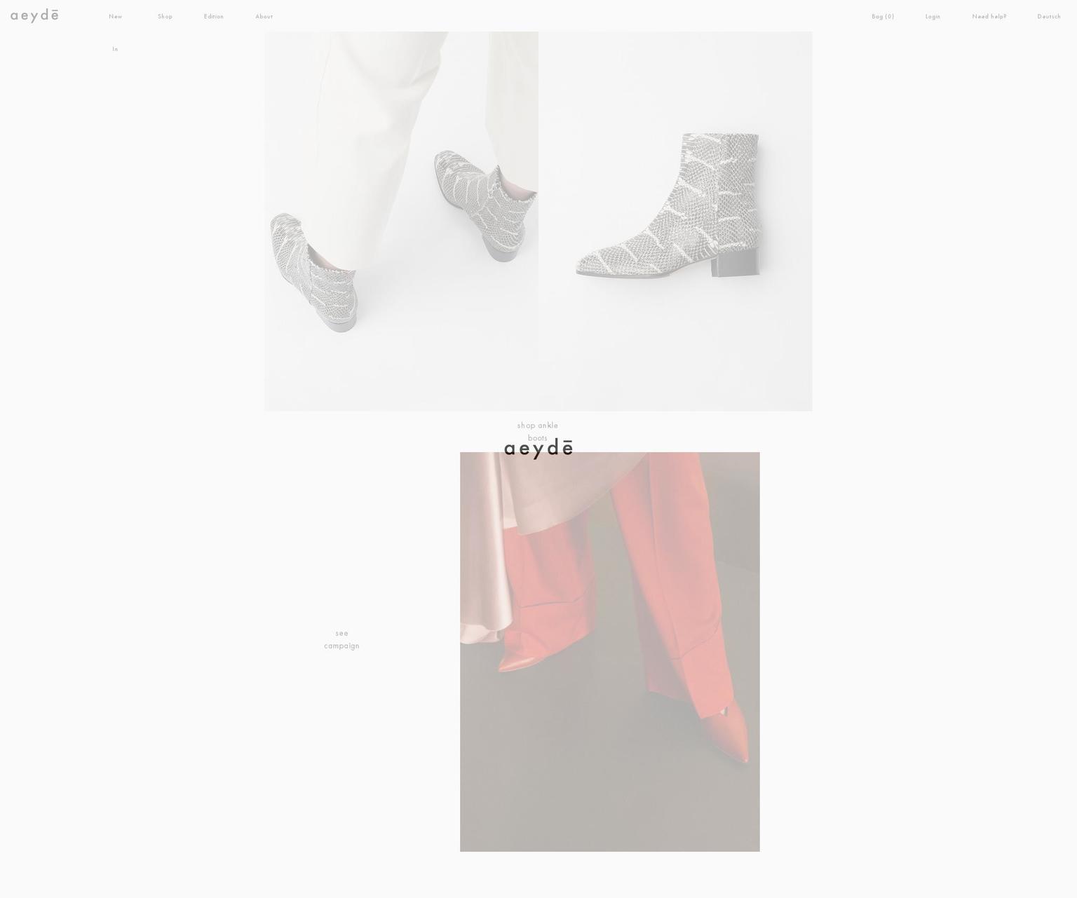 aeyde.design shopify website screenshot