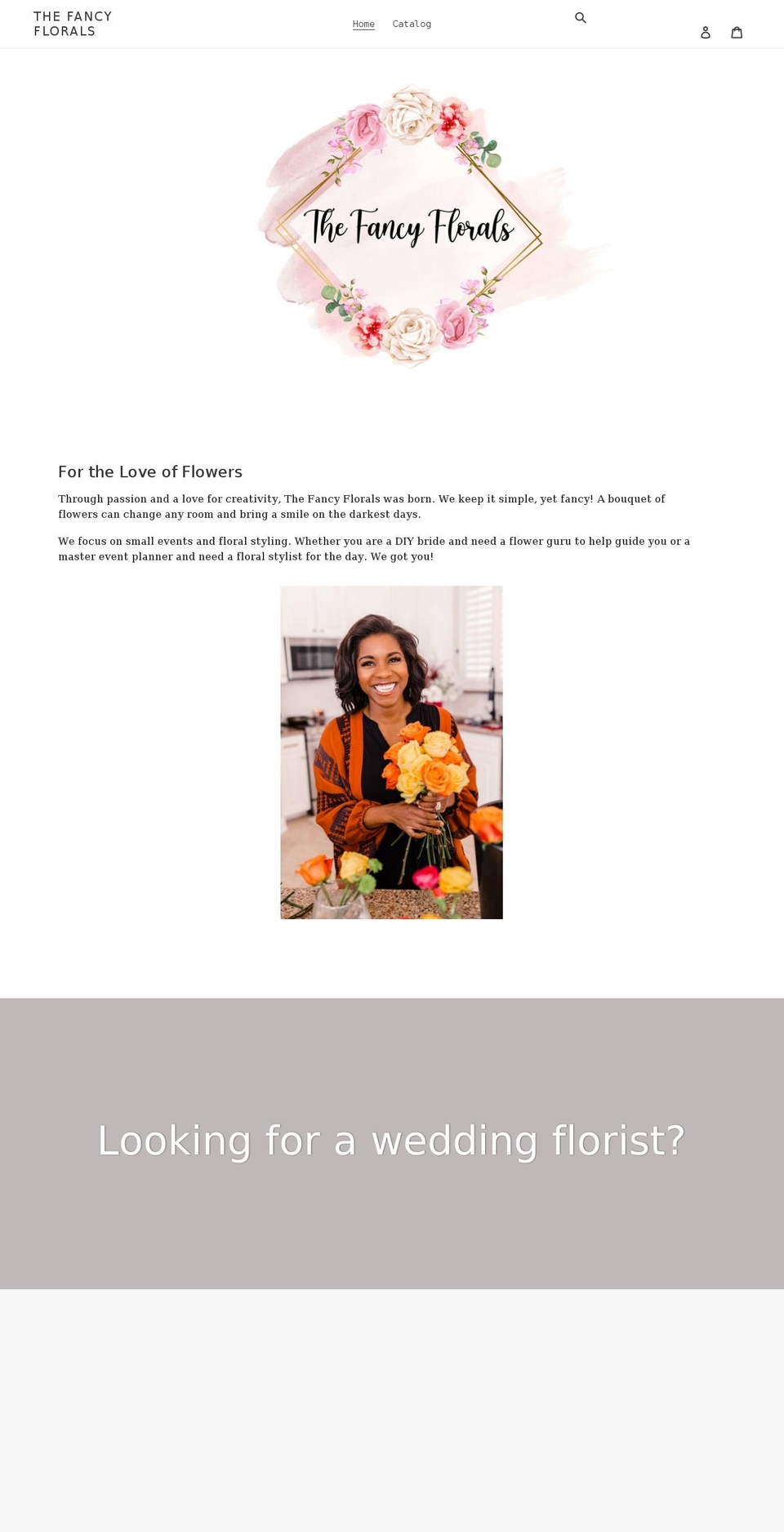 afancyflower.com shopify website screenshot