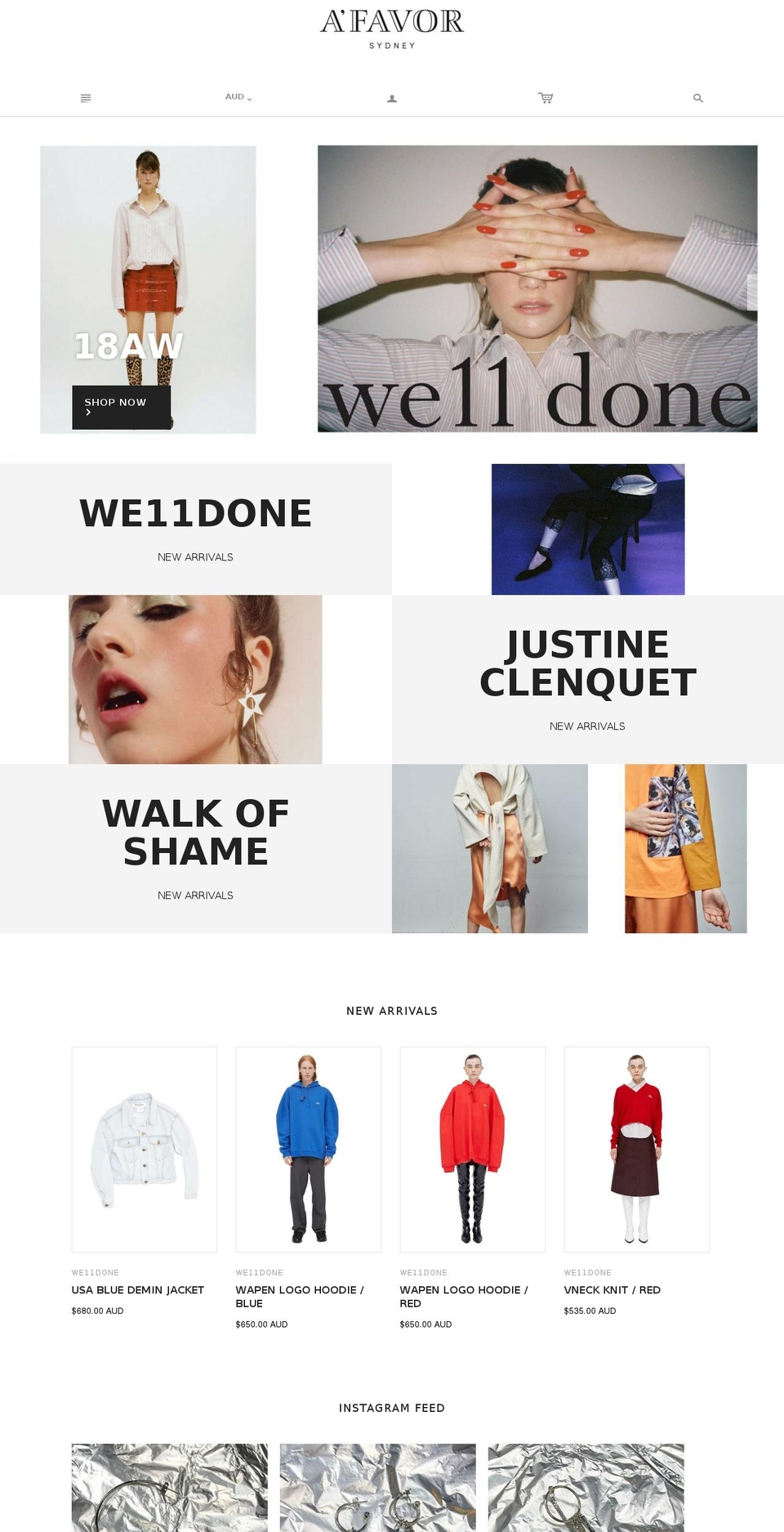 afavorsydney.com shopify website screenshot