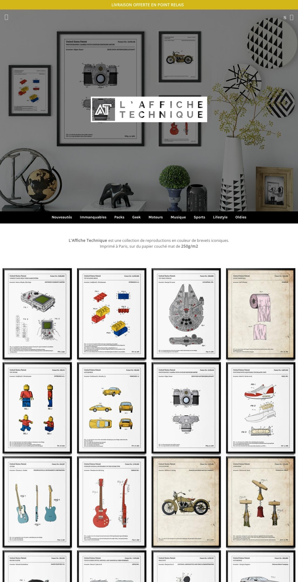 affichetechnique.com — Shopify storefront screenshot