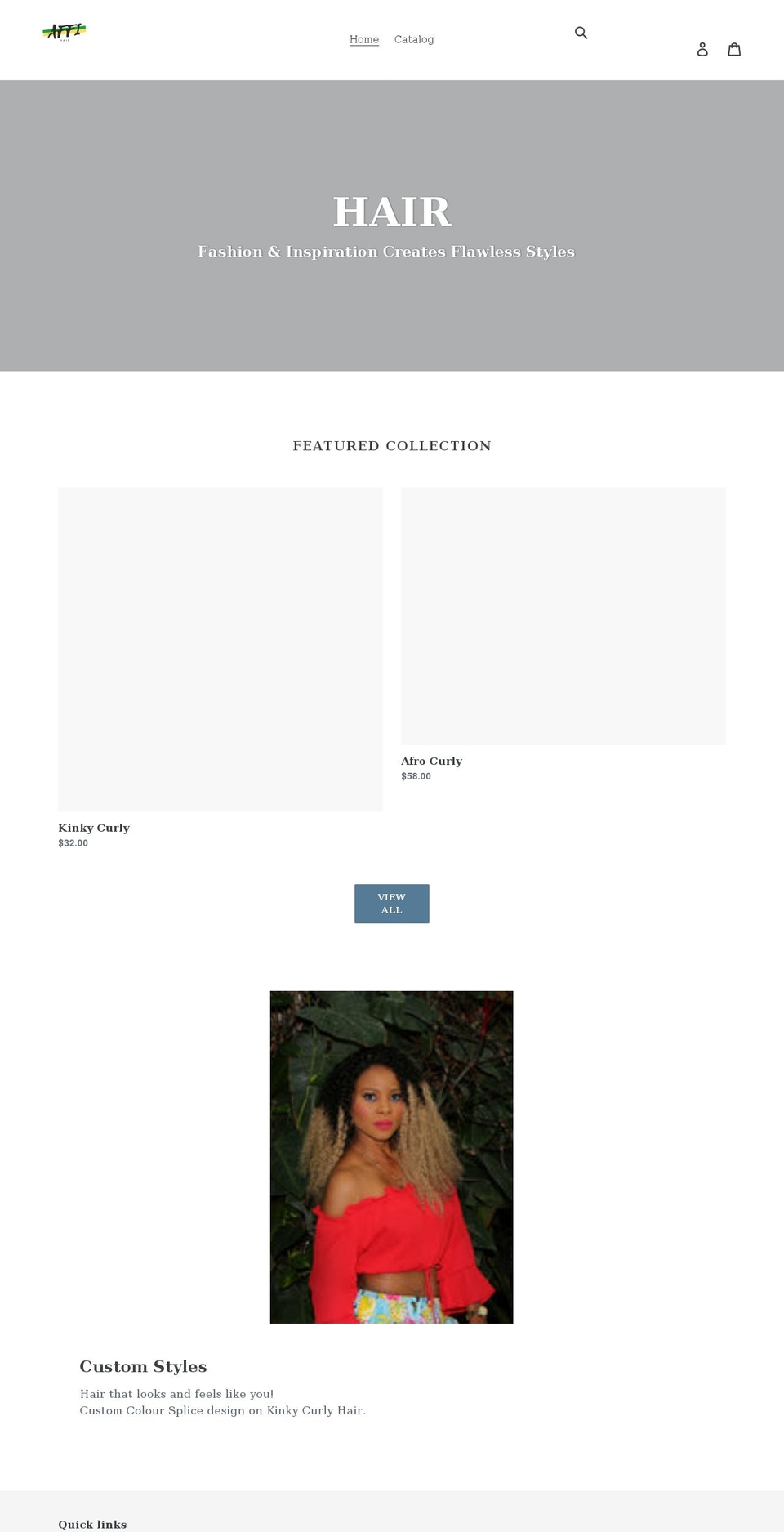 affihair.com shopify website screenshot