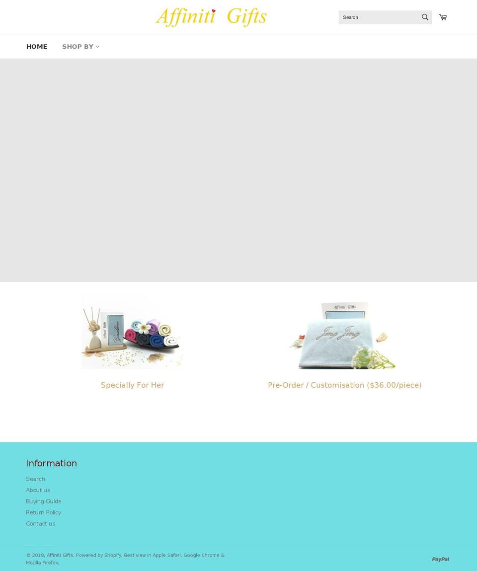 affinitigifts.com — Shopify storefront screenshot