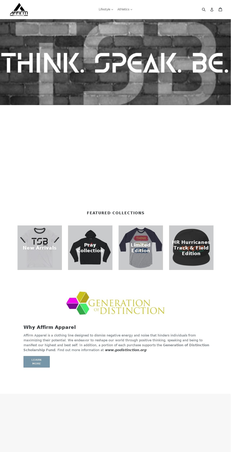 affirmapparel.com — Shopify storefront screenshot