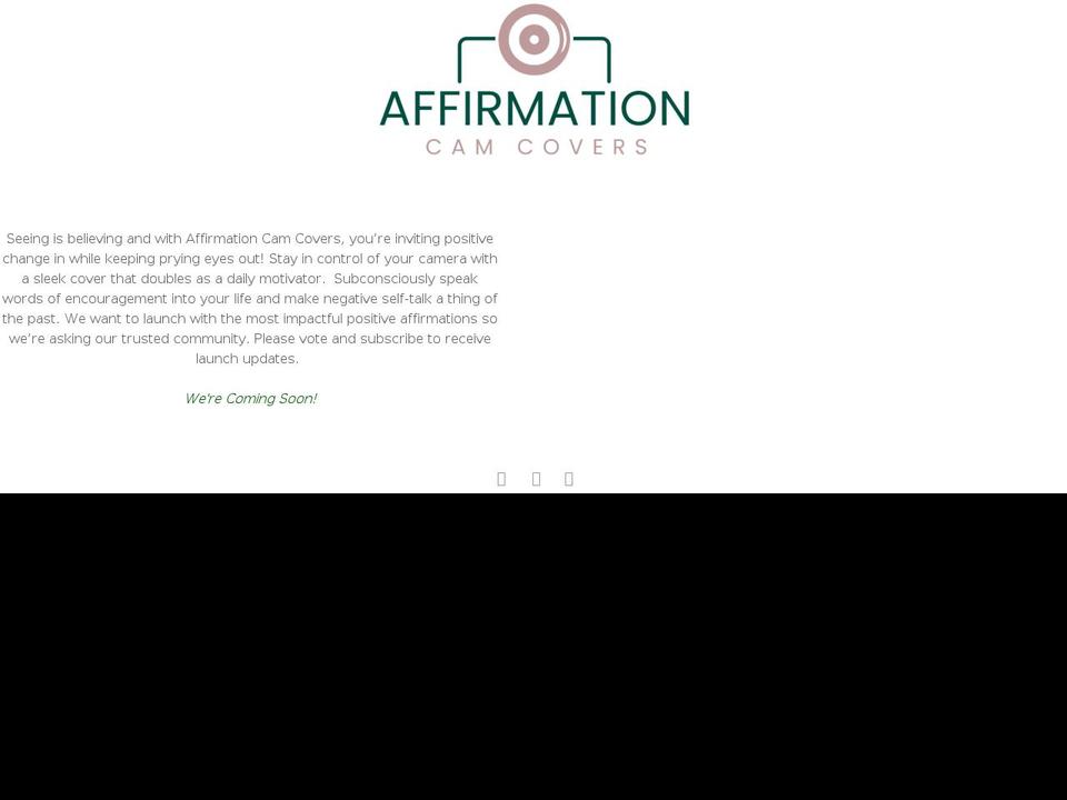 affirmationcamcovers.com shopify website screenshot