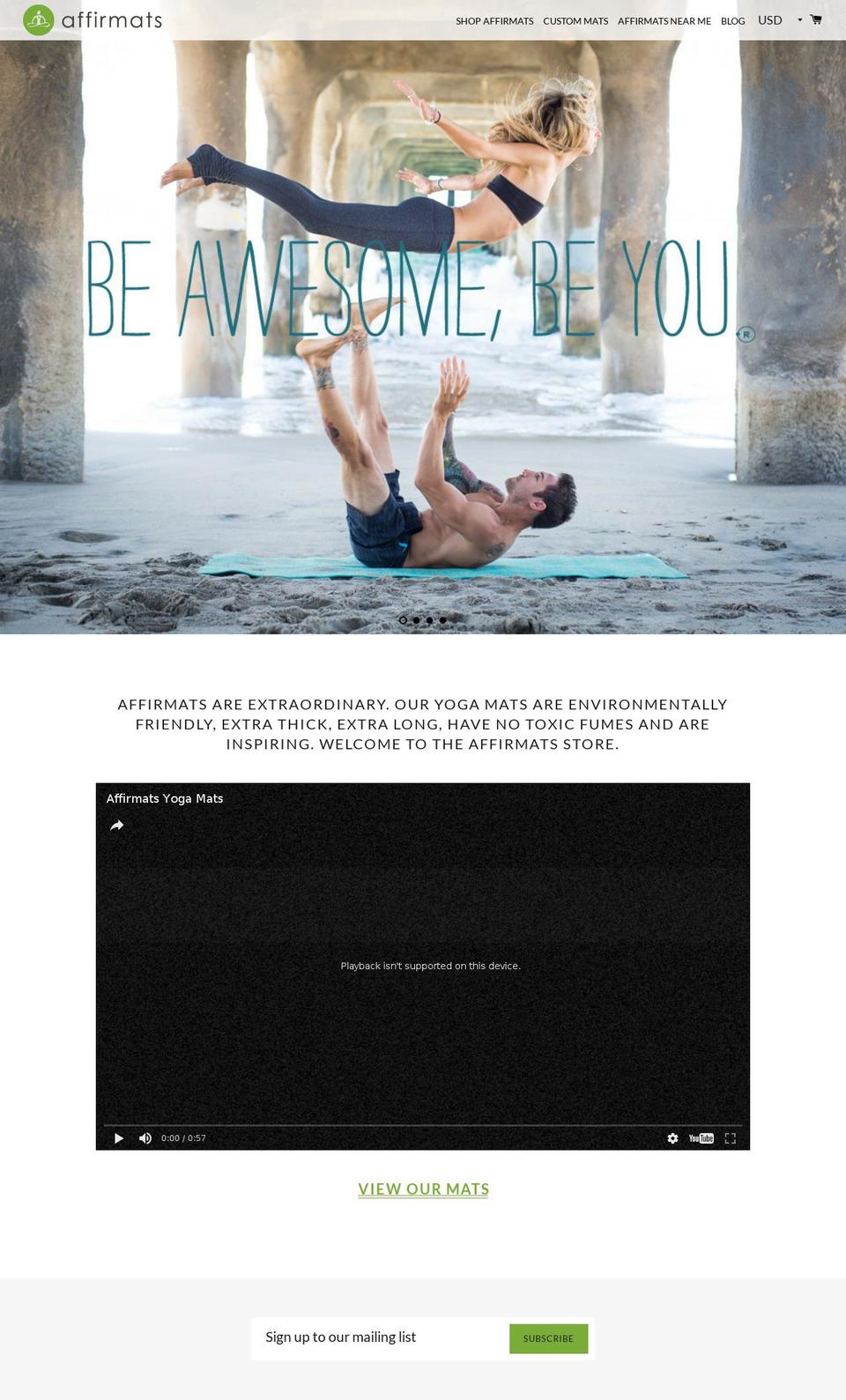 affirmats.com shopify website screenshot