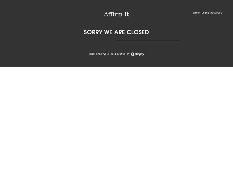 affirmitco.com shopify website screenshot