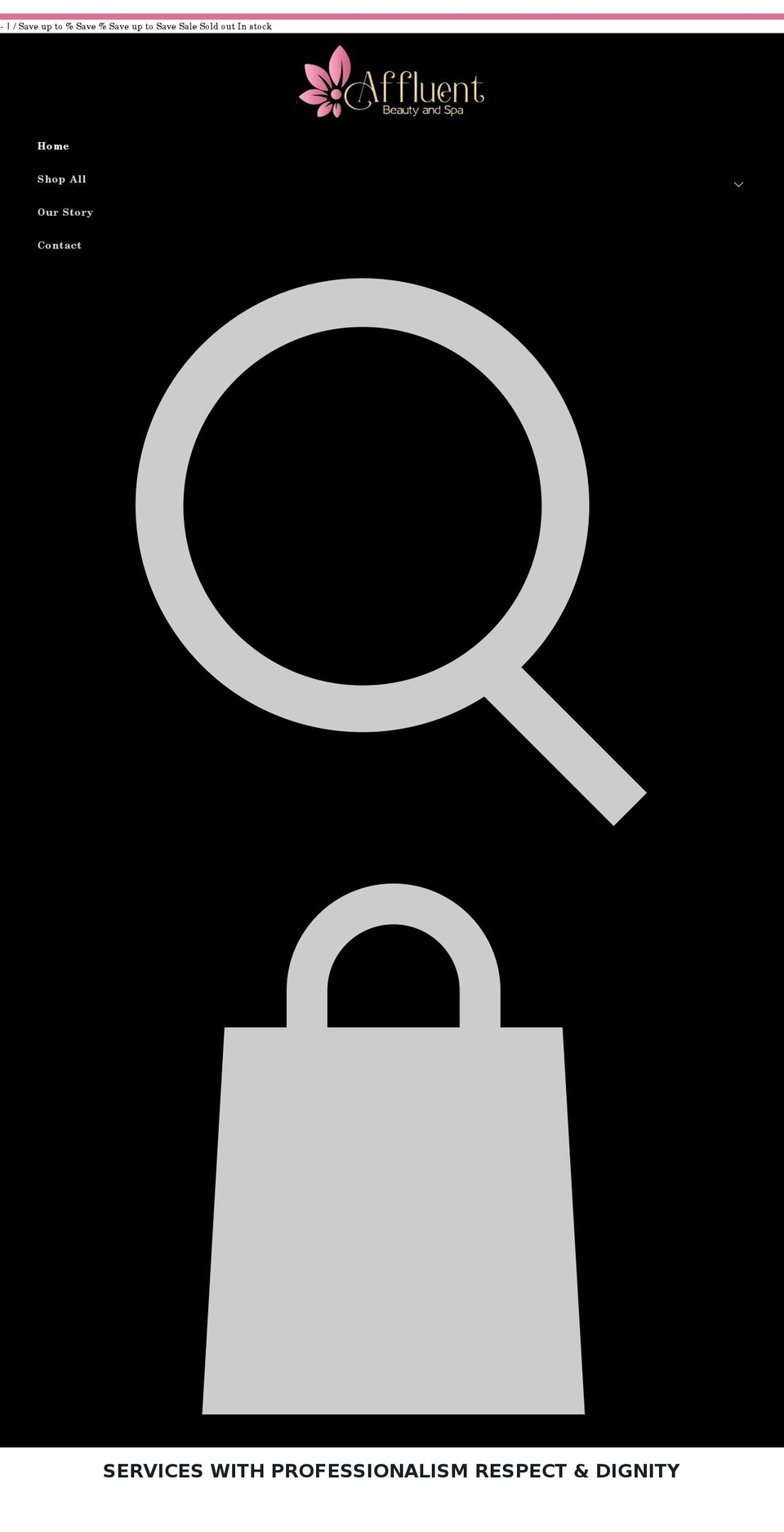 affluentbeautyandspa.com shopify website screenshot