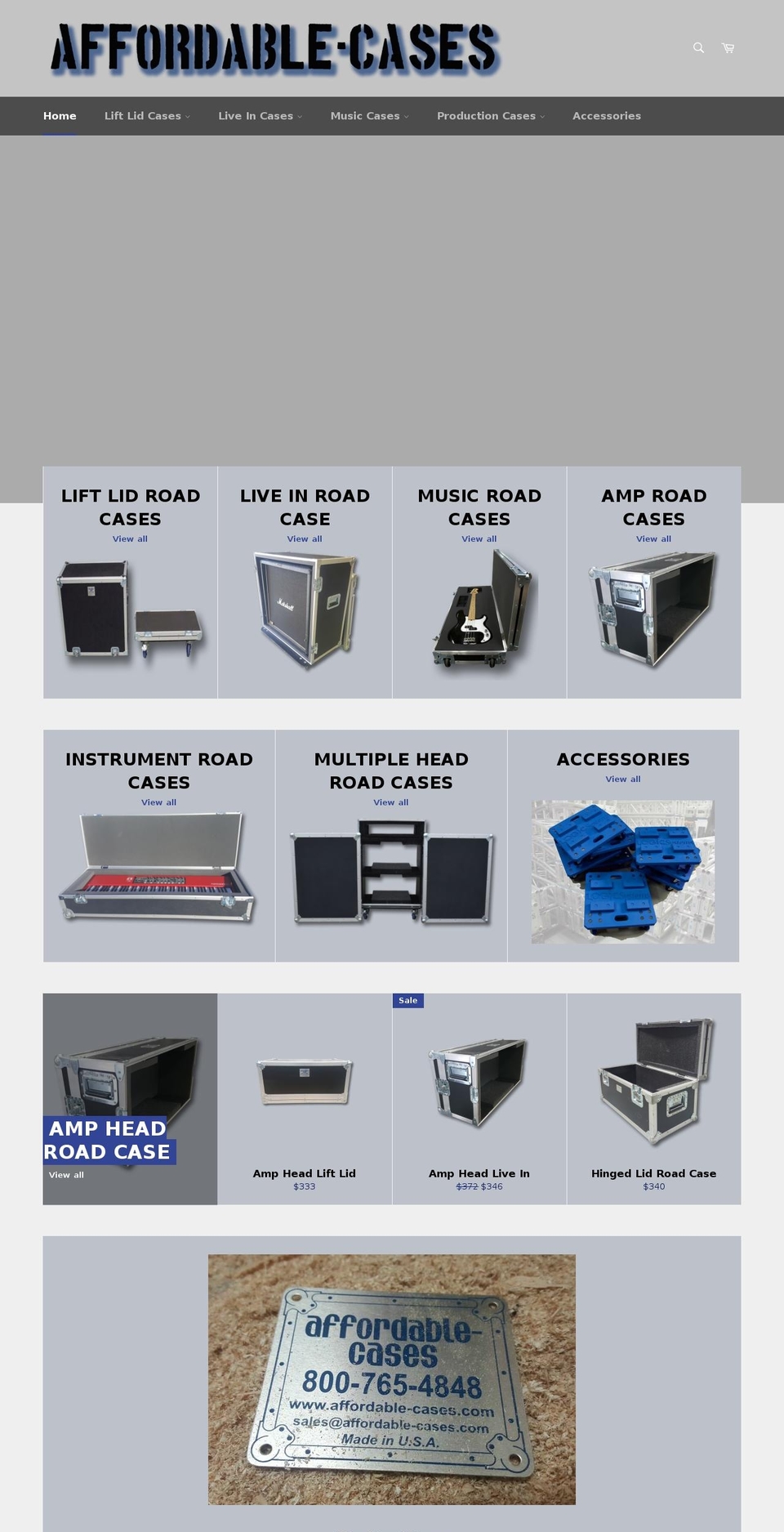 affordable-cases.com shopify website screenshot