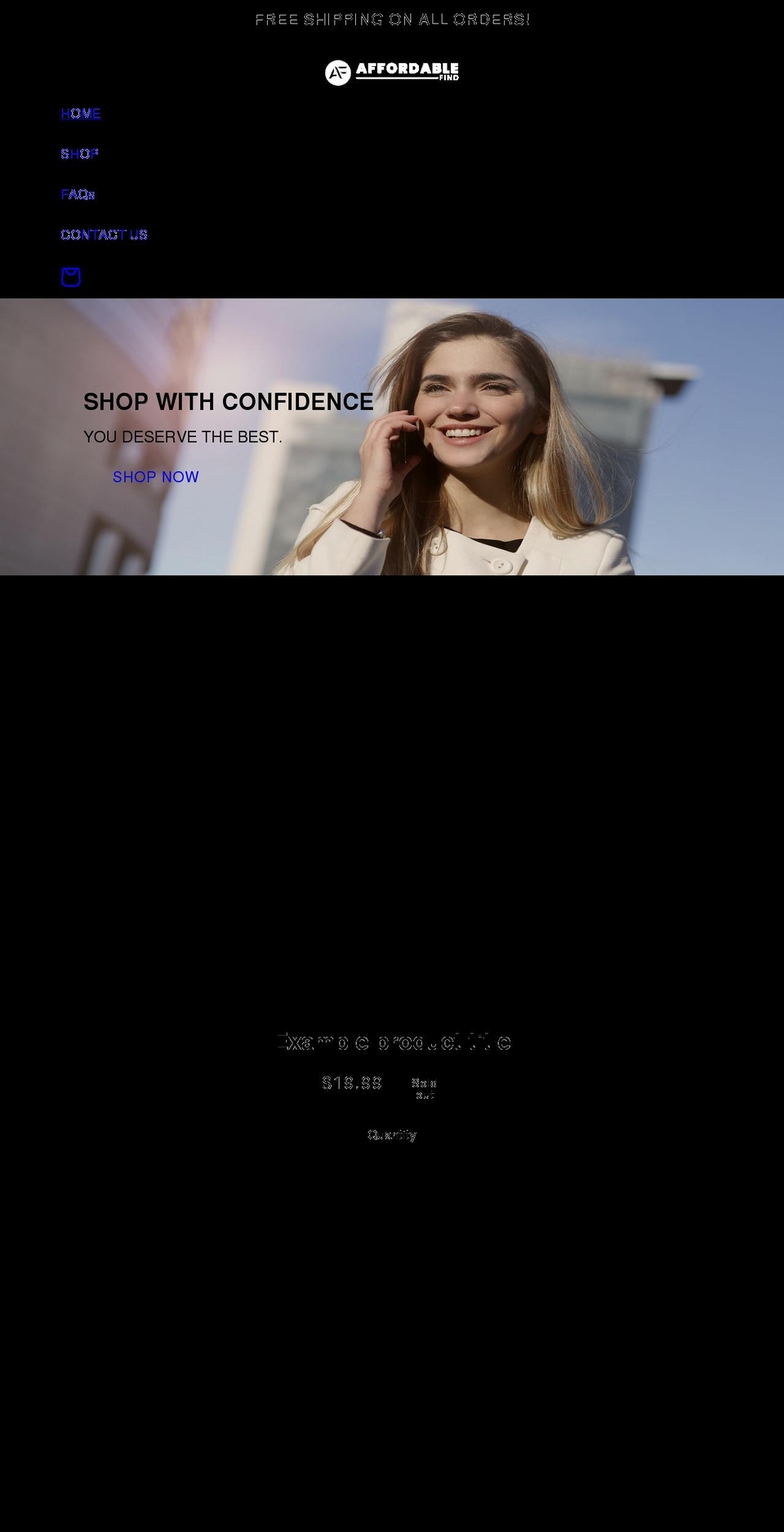 affordablefind.com shopify website screenshot